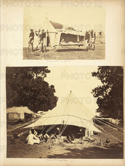 Views of camp life in India, Photograph albums of Mrs. Lewis Percival, Percival family album, Albumen, 186-?, Album page
