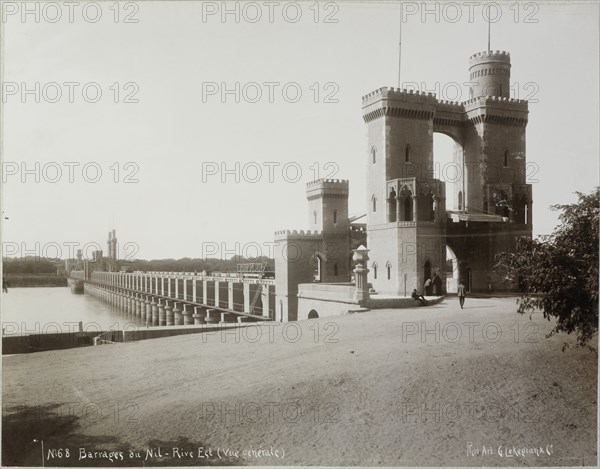 Barrages du Nil, rive est, vue générale Basse Egypte Janvier 1906, Egypt, Travel albums from Fleury's trips to the Middle East