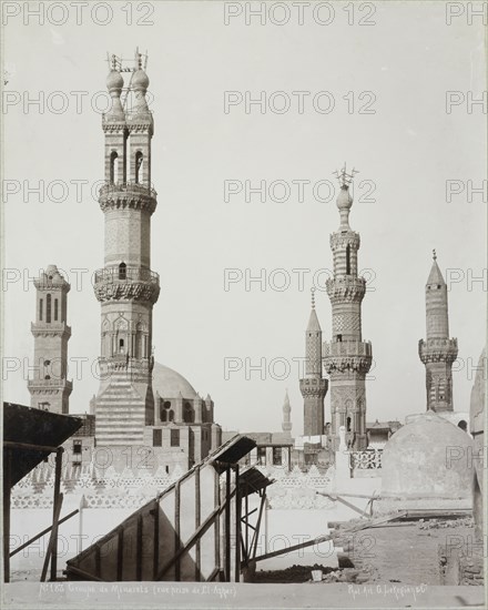 Groupe de minarets, Basse Egypte Janvier 1906, Travel albums from Paul Fleury's trips to the Middle East