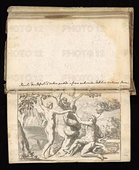 Glama-Stroberle, Joaõ, 1708-1792, pencil, ink, chalk, wash, 1741, Sketchbook II of III dated 14 February 1741