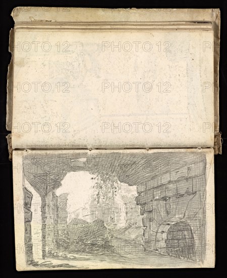 Glama-Stroberle, Joaõ, 1708-1792, pencil, ink, chalk, wash, 1741, Sketchbook II of III dated 14 February 1741