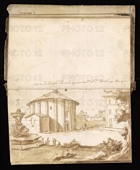 Glama-Stroberle, Joaõ, 1708-1792, pencil, ink, chalk, wash, 1741, Sketchbook II of III dated 14 February 1741