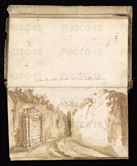 Glama-Stroberle, Joaõ, 1708-1792, pencil, ink, chalk, wash, 1741, Sketchbook II of III dated 14 February 1741