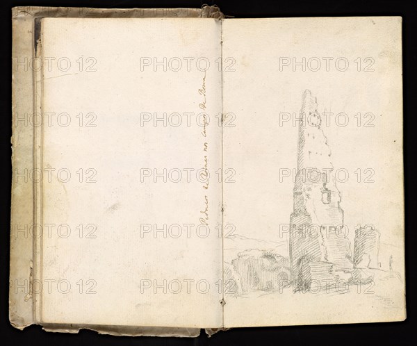 Glama-Stroberle, Joaõ, 1708-1792, pencil, ink, chalk, wash, 1741, Sketchbook II of III dated 14 February 1741