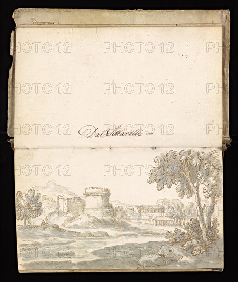 Glama-Stroberle, Joaõ, 1708-1792, pencil, ink, chalk, wash, 1741, Sketchbook II of III dated 14 February 1741