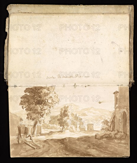 Glama-Stroberle, Joaõ, 1708-1792, pencil, ink, chalk, wash, 1741, Sketchbook II of III dated 14 February 1741