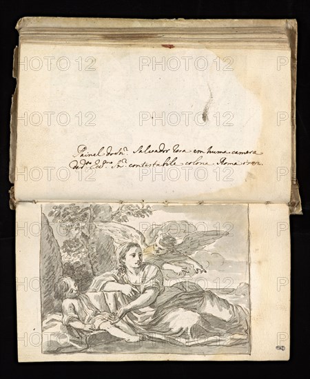 Glama-Stroberle, Joaõ, 1708-1792, pencil, ink, chalk, wash, 1741, Sketchbook II of III is bound in contemporary vellum and dated