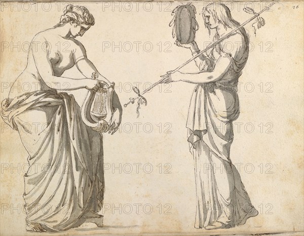 Sketchbook of Roman antiquities, Dupasquier, Antoine-Léonard, 1748?-1832, pen and ink, pencil, wash, 1779, Drawings