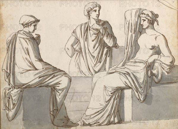 Sketchbook of Roman antiquities, Dupasquier, Antoine-Léonard, 1748?-1832, pen and ink, pencil, wash, 1779, Drawings