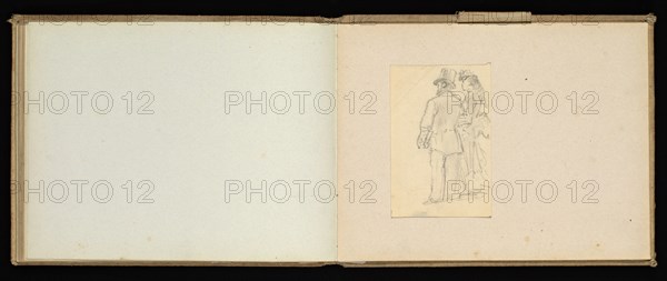 Sketchbook, Preziosi, Amadeo, 1816-1882, pencil, gray wash, white heightening, 1875, The sketchbook by Maltese artist Preziosi