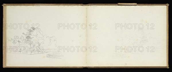 Sketchbook, Preziosi, Amadeo, 1816-1882, pencil, gray wash, white heightening, 1875, The sketchbook by Maltese artist Preziosi