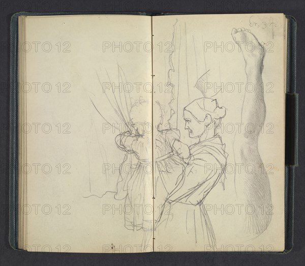 Sketchbook of Adolph Menzel, Menzel, Adolph, 1815-1905, pencil on paper, 1863, German painter