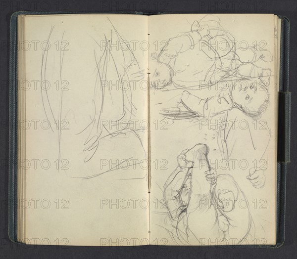 Sketchbook of Adolph Menzel, Menzel, Adolph, 1815-1905, pencil on paper, 1863, German painter