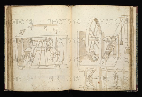 Edificij et machine, Martini, Francesco di Giorgio, 1439-1501, brown ink and wash, ca. 1475-ca. 1480