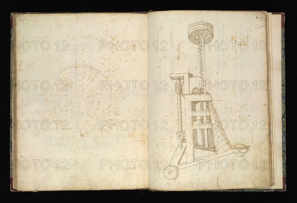 Edificij et machine, Martini, Francesco di Giorgio, 1439-1501, brown ink and wash, ca. 1475-ca. 1480