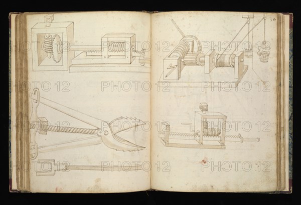 Edificij et machine, Martini, Francesco di Giorgio, 1439-1501, brown ink and wash, ca. 1475-ca. 1480