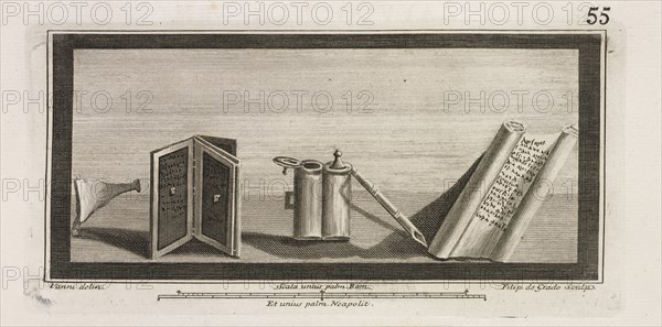 Headpiece from page 55, Delle antichità di Ercolano, Grado, Filippo de, Vanni, Niccolo, 18th c., Copper engraving, 1757-1792