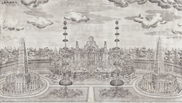 Yuan Ming Yuan, engraving, 1783-1786, The set of twenty views of the European Pavilions at the Garden of Perfect Clarity