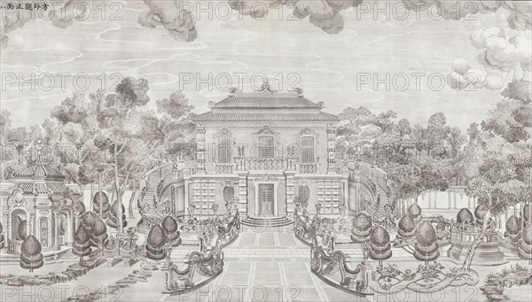 Yuan Ming Yuan, engraving, 1783-1786, The set of twenty views of the European Pavilions at the Garden of Perfect Clarity