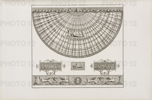 Plate 8, Collection des tableaux et arabesques antiques, trouvés à Rome dans les ruines des thermes de Titus