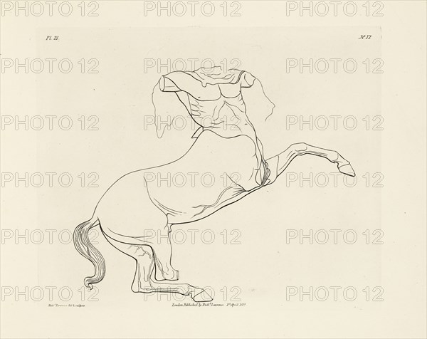 The Centaur, Elgin marbles from the Parthenon at Athens: exemplified by fifty etchings, selected from the most beautiful