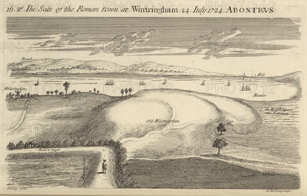 The Scite of the Roman town at Wintringham. 24. July 1724. Abontrus, Itinerarium curiosum: or, An account of the antiquities