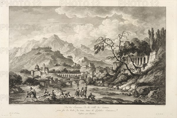 Vuë des Environs de la Ville de Cosenza, Voyage pittoresque, ou, Description des royaumes de Naples et de Sicile, Chastelet