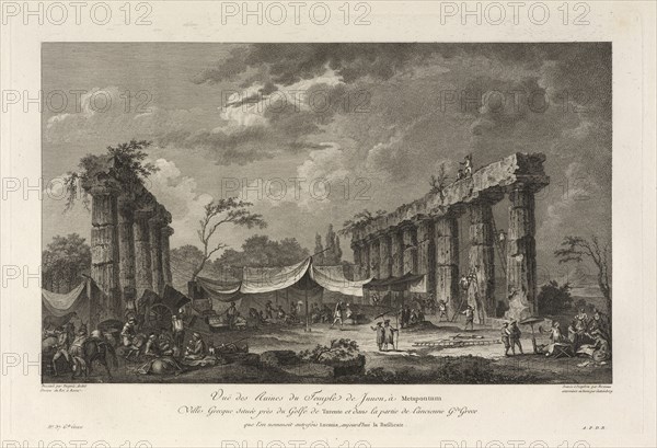 Vue des Ruines du Temple de Junon, a Metapontum, Voyage pittoresque, ou, Description des royaumes de Naples et de Sicile