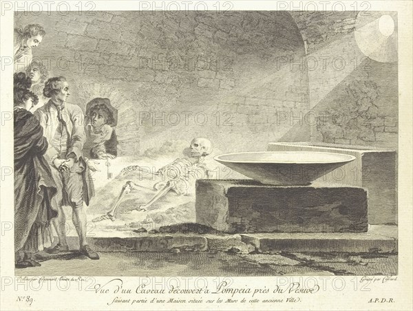 Vue d'un caveau découvert à Pompeia près du Vesuve, Voyage pittoresque, ou, Description des royaumes de Naples et de Sicile