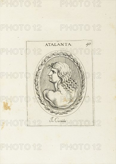 Atalanta: In Corniola, Le gemme antiche figurate, Agostini, Leonardo, 1593-ca. 1670, Bellori, Giovanni Pietro, 1615?-1696