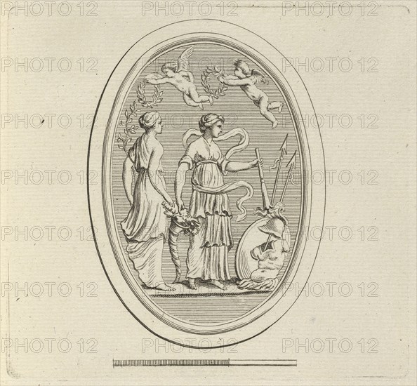 CXV. La Paix et L'Abondance. Agathe. Traité des Pierres Gravées, Bouchardon, Edme, 1698-1762, Mariette, Pierre Jean, 1694-1774