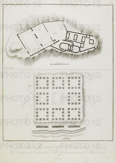 I. Plan d'une Maison fortifiée de l'Inca dans l'Assuay II. Ruines de l'ancienne Ville péruvienne de Chulucanas, Vues