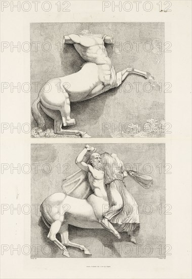 Plate 58, The Elgin marbles from the Temple of Minerva at Athens: on sixty-one plates, selected from Stuart's and Revett's