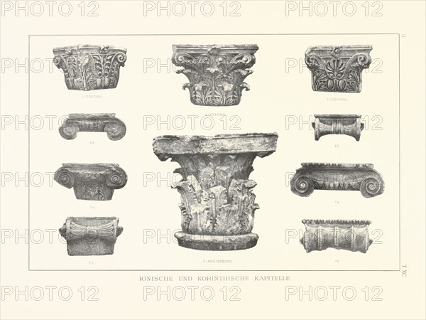 Ionische und Korinthische Kapitelle, Olympia; die ergebnisse der von dem Deutschen Reich veranstalteten ausgrabung, im auftrage