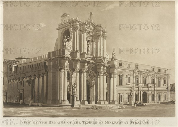 View of the Remains of the Temple of Minerva at Syracuse, The Antiquities of Magna Graecia, Longman, Hurst, Orme, and Rees