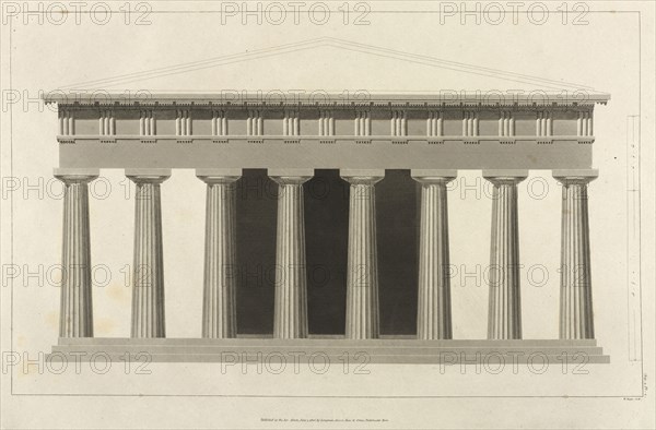 Elevation of the Temple, The Antiquities of Magna Graecia, Longman, Hurst, Orme, and Rees, Watts, Richard, Wilkins, William