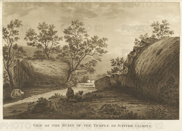 View of the Ruins of the Temple of Jupiter Olympus, The Antiquities of Magna Graecia, Longman, Hurst, Orme, and Rees, Watts