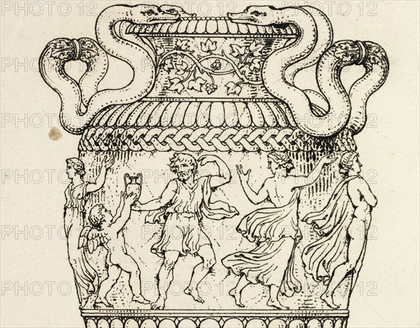 Plate 39. From a Vase in a Private Collection at Rome, A collection of antique vases, altars, paterae, tripods, candelabra