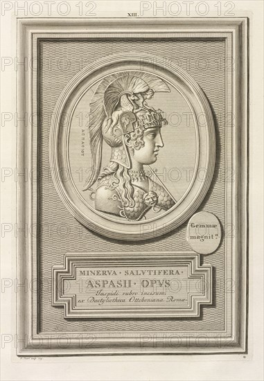 Minerva, Pierres antiques gravées, sur lesquelles les graveurs ont mis leurs noms, Picart, Bernard, 1673-1733, Stosch, Philipp