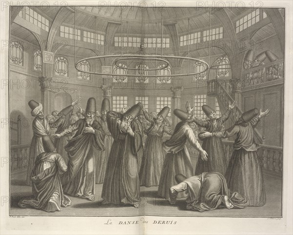 Dance of the Dervish, Ceremonies et coutumes religieuses de tous les peuples du monde, Picart, Bernard, 1673-1733, Engraving