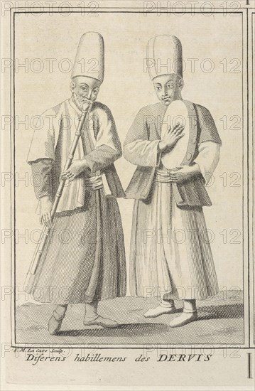 Various Attire of the Dervish, Ceremonies et coutumes religieuses de tous les peuples du monde, Cave, François Morellon La