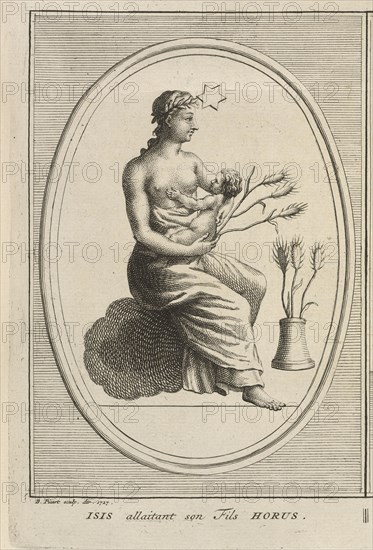 Horus, Isis Nursing Her Son, Horus, Ceremonies et coutumes religieuses de tous les peuples du monde, Picart, Bernard, 1673-1733