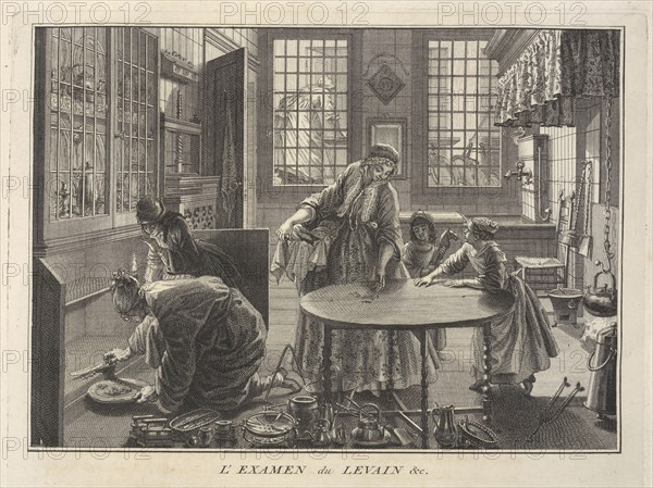 Inspection of the Leaven, Ceremonies et coutumes religieuses de tous les peuples du monde, Picart, Bernard, 1673-1733, Engraving