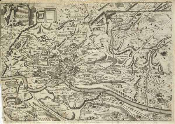 Map of Rome, L'ancienne Rome: la principale des villes de l'Europe, avec toutes ses magnificences et ses delices: nouvellement