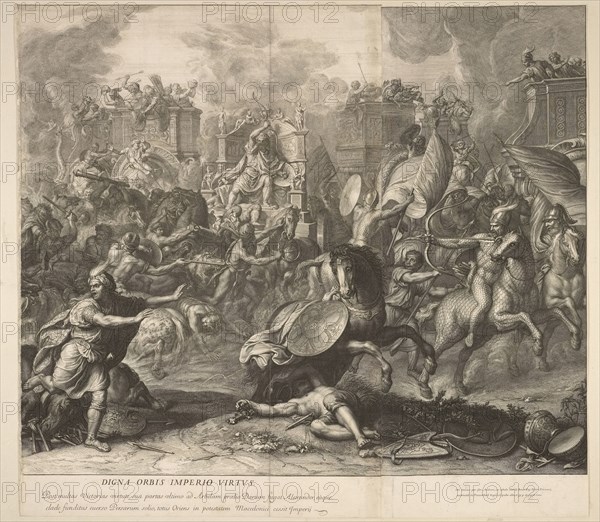 Battle of Arbela: detail, Battles of Alexander, Audran, Gérard, 1640-1703, Le Brun, Charles, 1619-1690, Etching, engraving