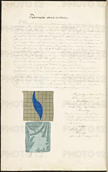 French textile manuscript, ca. 1820, This manuscript, an instruction manual for a school associated with a manufactory