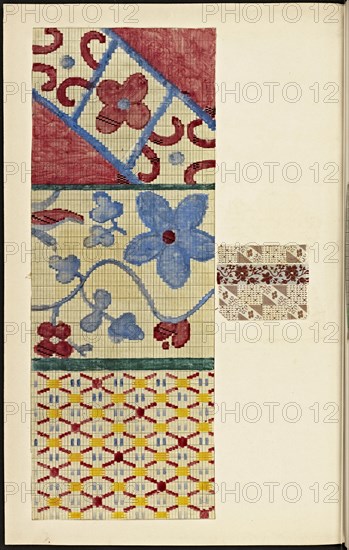 French textile manuscript, ca. 1820, This manuscript, an instruction manual for a school associated with a manufactory