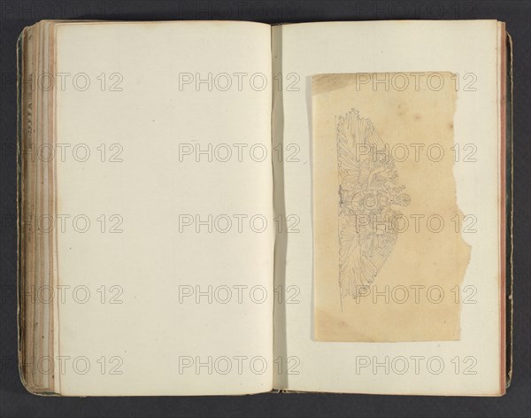 Sketchbook, Percier, Charles, 1764-1838, pencil, ink, wash, 1790, The sketchbook, attributed to the architect Charles Percier