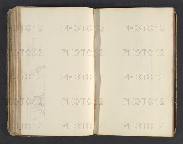 Sketchbook, Percier, Charles, 1764-1838, pencil, ink, wash, 1790, The sketchbook, attributed to the architect Charles Percier