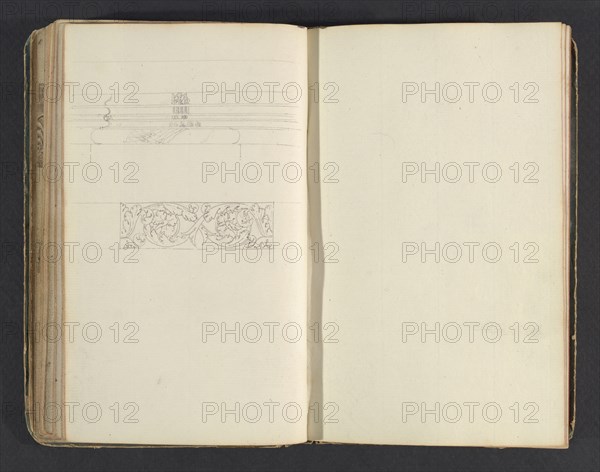 Sketchbook, Percier, Charles, 1764-1838, pencil, ink, wash, 1790, The sketchbook, attributed to the architect Charles Percier